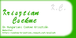 krisztian csekme business card